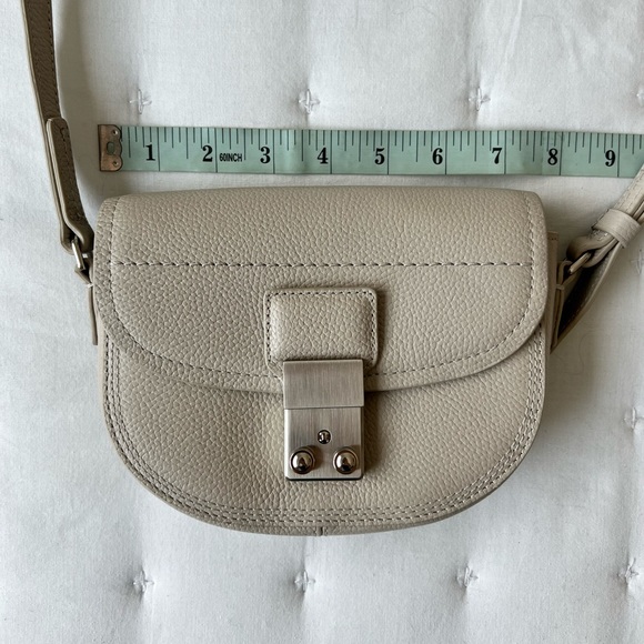 3.1 Phillip Lim Leather Pashli Mini Saddle Crossbody Bag Purse Feather - Picture 8 of 12